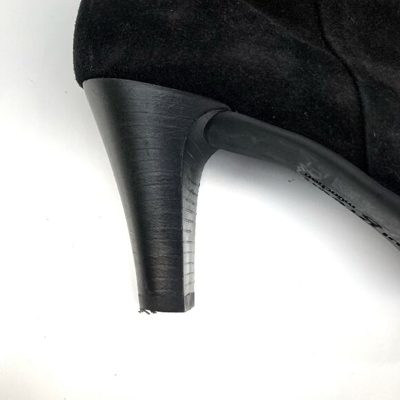 Paul Green Black Suede Over-the-Knee Boots | Equestrian Chic Meets Euro Street - Picture 7 of 16